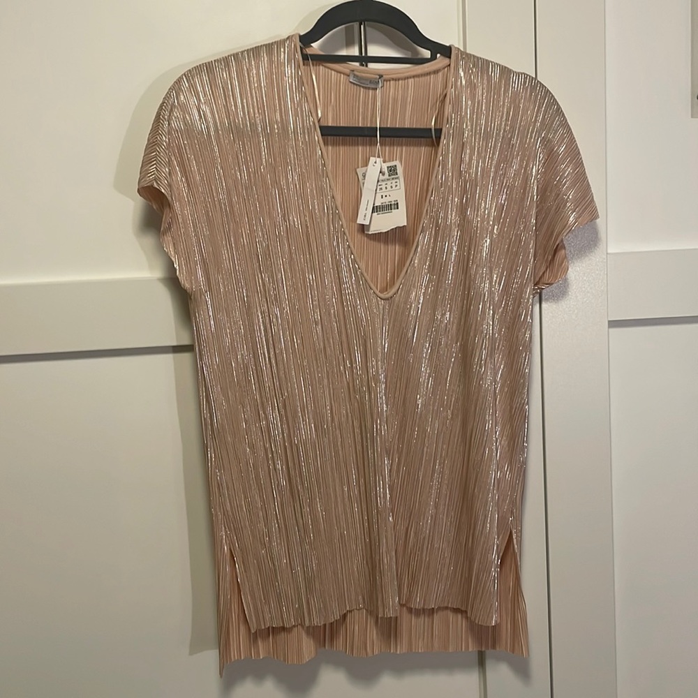 NWT Zara Dressy Tshirt/Blouse size Small